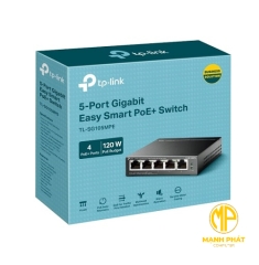 Bộ chuyển mạch thông minh dễ dàng Gigabit 5 cổng với 4 cổng PoE+ TP-Link TL-SG105MPE