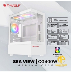 Case Gaming T-WOLF TW-CG400W (Màu Trắng)