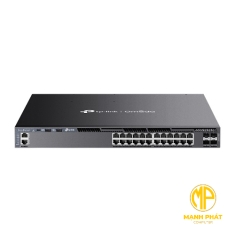 Switch PoE+ Managed L3 Omada SG6428XHP 24 Cổng Gigabit Có Thể Xếp Chồng với 4 Khe Cắm 10G.