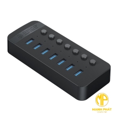 Bộ chia USB HUB 7 cổng USB 3.0 với các công tắc riêng lẻ ORICO CT2U3-7AB-WH