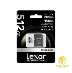 Thẻ nhớ MicroSDXC Lexar (LMSSIPL512G-BNANG) Professional Silver Plus UHS-I U3 512GB 205MB/s 