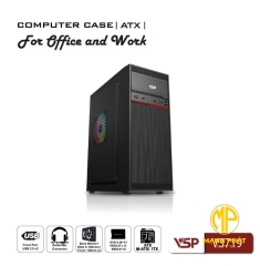 Vỏ Case Văn Phòng VSP V3719 (USB 2.0 | ATX | SPCC Đen)