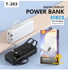 PIN SẠC DỰ PHÒNG TAHADA T-203 20.000MAH SẠC NHANH 22.5W