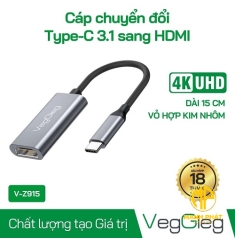 Bộ chuyển đổi TypeC 3.1 sang HDTV VegGieg VZ915 (CAP VZ915)