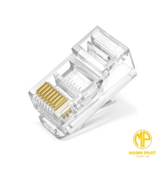 Hạt Mạng RJ45 CAT6 Jasoz T-E158 Hộp 100C Đầu Kết Nối Mạ vàng 3U 