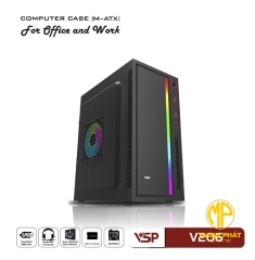 Vỏ Case Máy Tính VSP V206 Đen (mATX USB 3.0 | Có LED RGB)