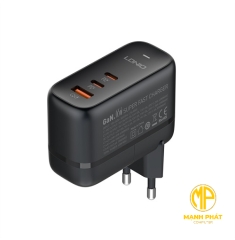 Cốc Sạc 1USB/ 2Type-C LDNIO Q336 (GaN 65W) (Black)