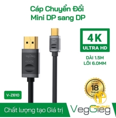 Cáp dữ liệu chuyển đổi Mini DP Sang DP1,5m Veggi V-Z610 (DM V-Z610)