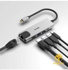 BỘ CHUYỂN ĐỔI D-LINK DUB-M520 - 5 IN 1 USB-C™ HUB WITH HDMI/ETHERNET AND POWER DELIVERY