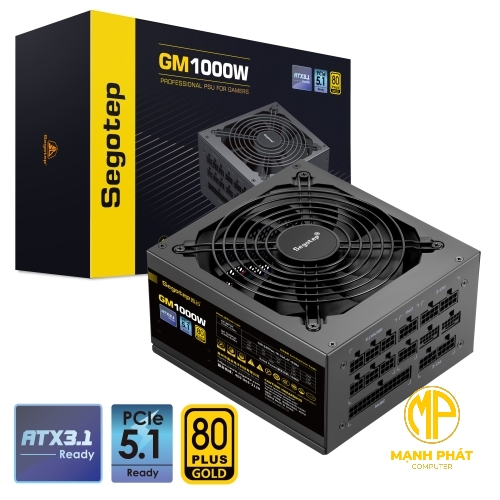 Bộ nguồn Segotep GM1000W 1000W 80PLUS GOLD PCIE 5.1 ATX 3.1