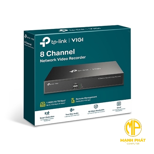 Đầu Thu Camera IP 8 Kênh TP-Link VIGI NVR1008H 1SATA, Ghi Hình Liên Tục, Giám Sát Từ Xa