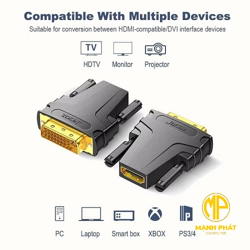 Đầu Chuyển Jasoz T-G156 DVI Sang HDMI Hỗ Trợ 2 Chiều truyền tải tín hiệu hình ảnh rõ nét và ổn định