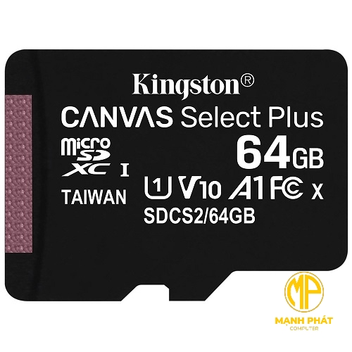 Thẻ nhớ 64GB Kingston Canvas Select Plus - MicroSD - Class 10 SDCS2 / 64GBSP