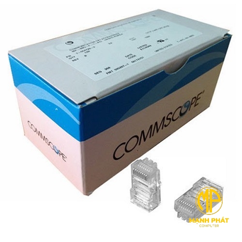 Đầu nối cáp COMMSCOPE UTP, Cat.5, RJ45, 26-24 AWG, flat oval, 2.54 - 8.89mm| 6-554720-3