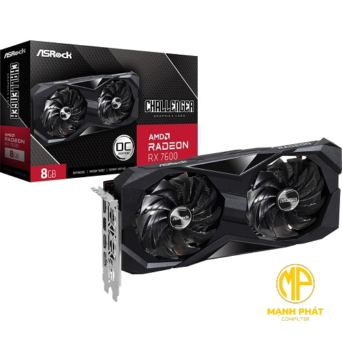 VGA ASROCK RX 7600 CHALLENGER 8GB OC (RX7600 CL 8GO)