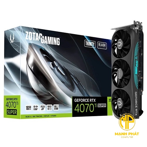 VGA ZOTAC GAMING GeForce RTX 4070Ti SUPER Trinity Black Edition 16GB GDDR6X (ZT-D40730D-10P)