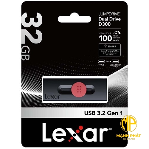 USB Lexar (LJDD300256G-BNBNG) JumpDrive Dual Drive D300 256GB