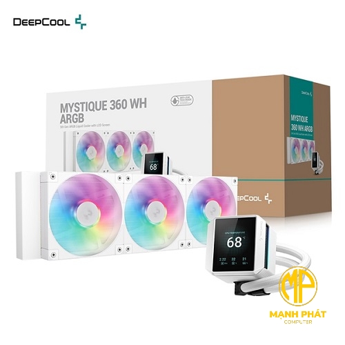 Tản Nhiệt Nước Deepcool MYSTIQUE 360 WH Màu Trắng, Màn Hình Hiển Thị
