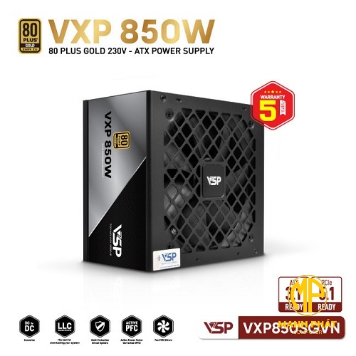 Bộ nguồn VSP VXP850SGVN 850W (CLEAResult 80 PLUS - Gold 230V EU Straight Line)