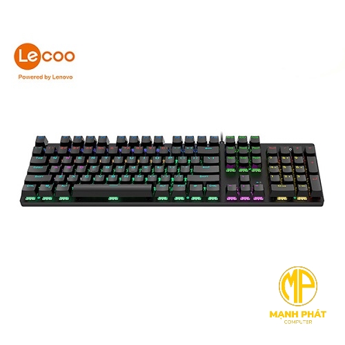 Bàn phím cơ gaming có đèn LED Lecoo KG1101