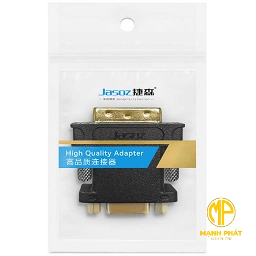 Đầu Chuyển Jasoz T-G157 DVI 24+5 Sang VGA truyền tín hiệu ổn định, tương thích nhiều thiết bị