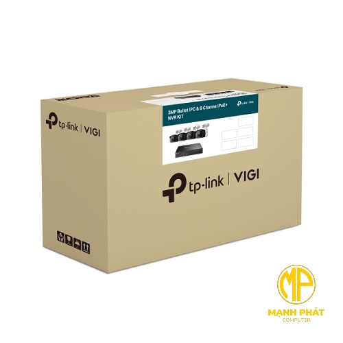 Bộ đầu ghi hình IPC 3MP Bullet & NVR PoE+ 8 kênh VIGI NK8P-B434I