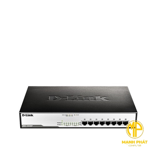 Bộ chuyển mạch PoE Gigabit Max 8 cổng để bàn D-link DGS-1008MP