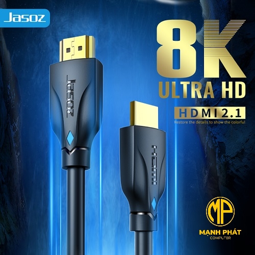 Cáp HDMI 8K JASOZ A122 (2m) T-A236 Hỗ trợ độ phân giải cao lên đến 8K@60Hz/4K/240Hz