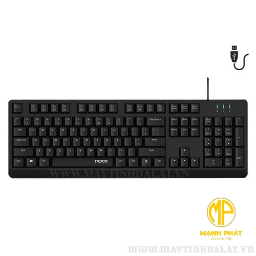 Bàn Phím Văn Phòng Rapoo Nk1500 Fullsize Màu Đen
