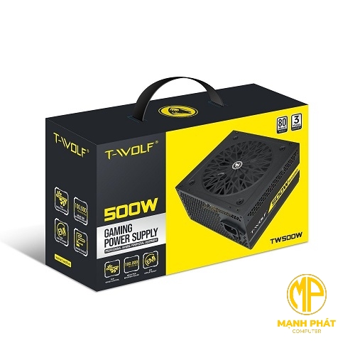 Nguồn Công Suất Thực T-WOLF TW-P500RGB ( 500w ) 80PLUS Brozen
