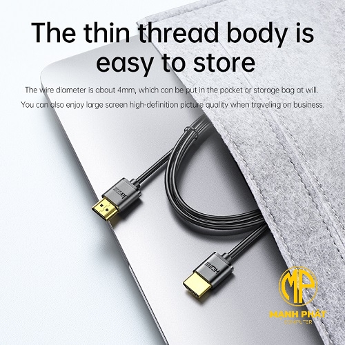 Cáp HDMI 4K A112 JASOZ (3m) T-A184 Cáp HDMI2.0 mỏng gọn nhẹ chuẩn tín hiệu 4K