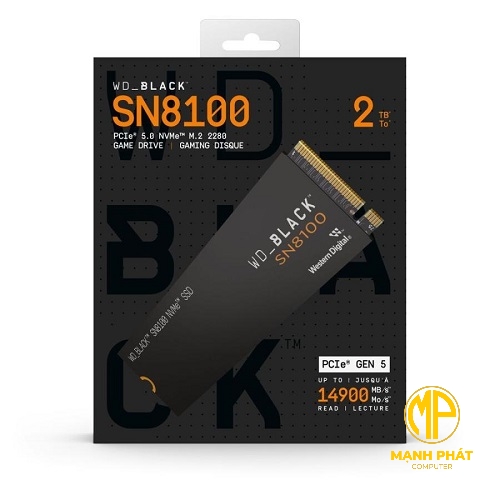 ổ cứng SSD WD Black SN8100 2TB PCIe Gen5 x4 NVMe M.2 (WDS200T1X0M)