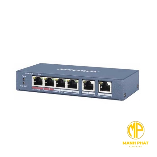Switch POE GIGABIT 4 cổng PoE 1000Mpbs Hikvision DS-3E0505P-E/M