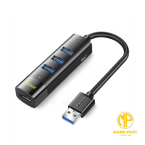 HUB USB3.0 4 cổng JASOZ F116 (0.3m) T-F144 Hỗ trợ ổ cứng 5TB không cần nguồn điện, hỗ trợ ổ cứng 18TB có nguồn điện Truyền tốc độ cao USB3.0 300MB/giây