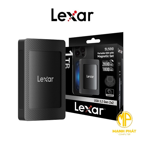 Ổ cứng SSD di động Lexar 4TB SL500 | LSL500X004T-RNBNG (Kèm Box Magsafe)