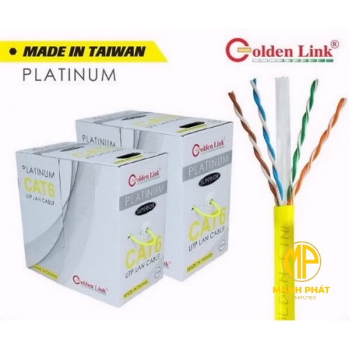 CÁP MẠNG HỢP KIM UTP CAT6 100M ( VÀNG )_TW1103-100