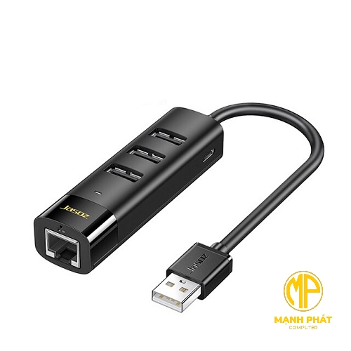 Bộ Chuyển USB To Lan Jasoz T-F116 (20cm) 100Mbps Kèm 3 Cổng USB 2.0