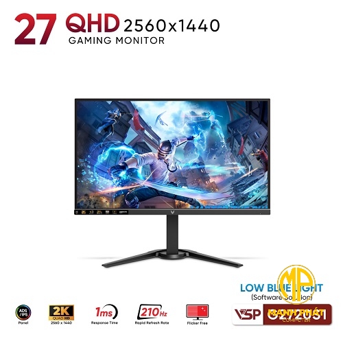 Màn Hình VSP G2720QS1 (27inch IPS | 2K | 210Hz | HDMI2.0*1 | DP*1 | 1ms)