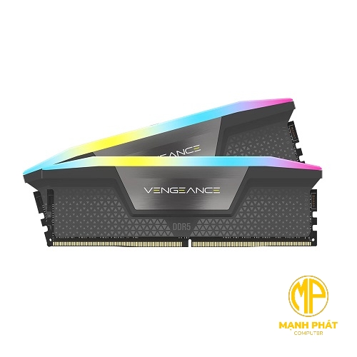 Ram Corsair (CMH32GX5M2E6000Z36) DDR5 6000MHz 32GB (2x16GB) DIMM VENGEANCE RGB Grey Heatspreader RGB LED