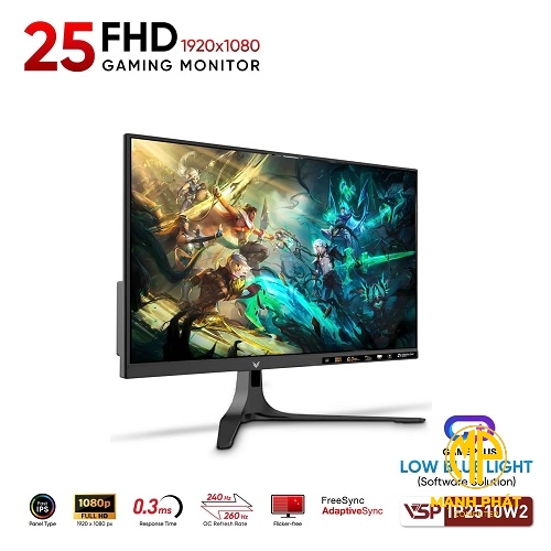 MÀN HÌNH VSP IP2510W2 Đen (25inch Fast IPS | 260Hz | HDMI2.0*1 | DP*1 | 1ms)