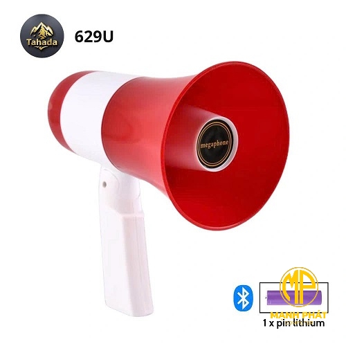 Loa phóng thanh TAHADA 629U 100w có bluetooth (2 pin) tích hợp kèm micro cho thông báo sự kiện