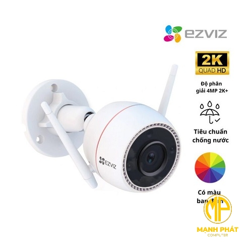 Camera WiFi thông minh ngoài trời 4MP EZVIZ H3C 2K+ (CS-H3c-R100-1J4WKFL)