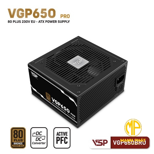Bộ Nguồn VSP VGP650BRU Pro 650W (CLEAResult® 80 PLUS® Bronze 230V EU)