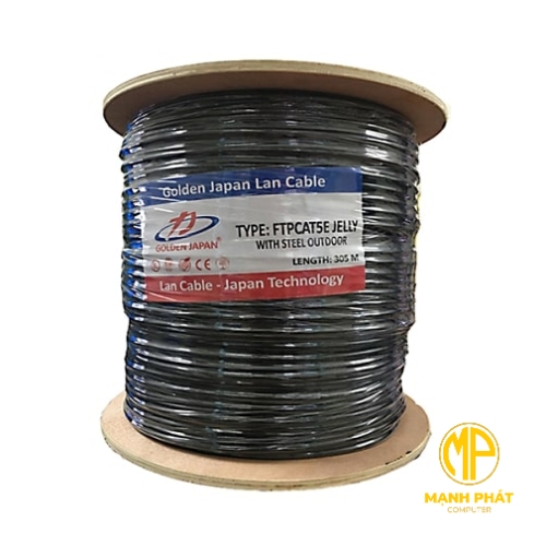 Cáp Mạng Hideki Utp 5e Bc (8 Lỗi Đồng Đen) Vỏ Pe Chuyên Đi Âm Tường Ngoài Trời 305m