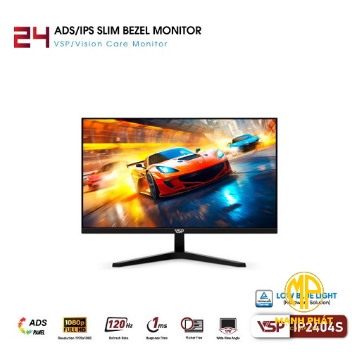 Màn hình VSP IP2404S (24inch IPS FHD 120Hz 1ms Đen)