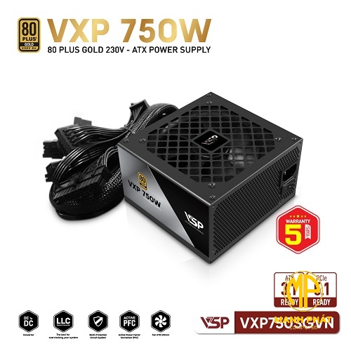 Bộ nguồn VSP VXP750SGVN 750W (CLEAResult 80 PLUS - Gold 230V EU Straight Line)