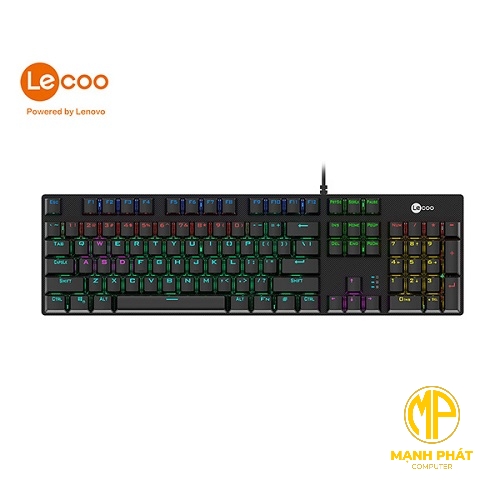 Bàn phím cơ gaming có đèn LED Lecoo KG1101