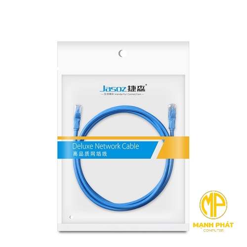 Dây Mạng Đúc Sẵn CAT6 Jasoz E104 Lõi Đồng Đầu Cáp Mạ Vàng 3m T-E134 truyền tải Gigabit 1000Mbps