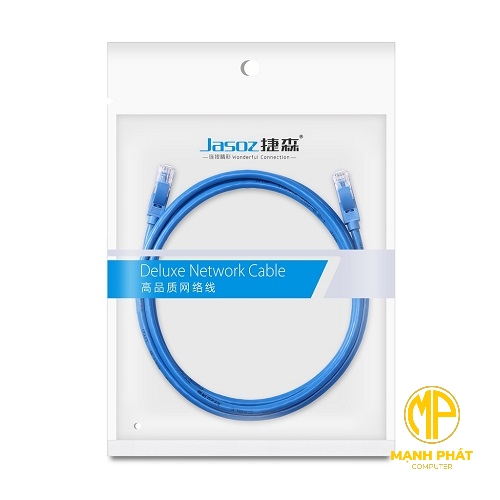 Cáp Mạng CAT6 Bấm Đúc Sẵn 2 Đầu Jasoz E102 1,5m T-E114 kết nối internet cho tốc độ Gigabit 1000Mbp