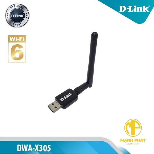 D-LINK Wireless AX300 WI-FI 6 With 2dBi Antenna USB Adapter DWA-X305